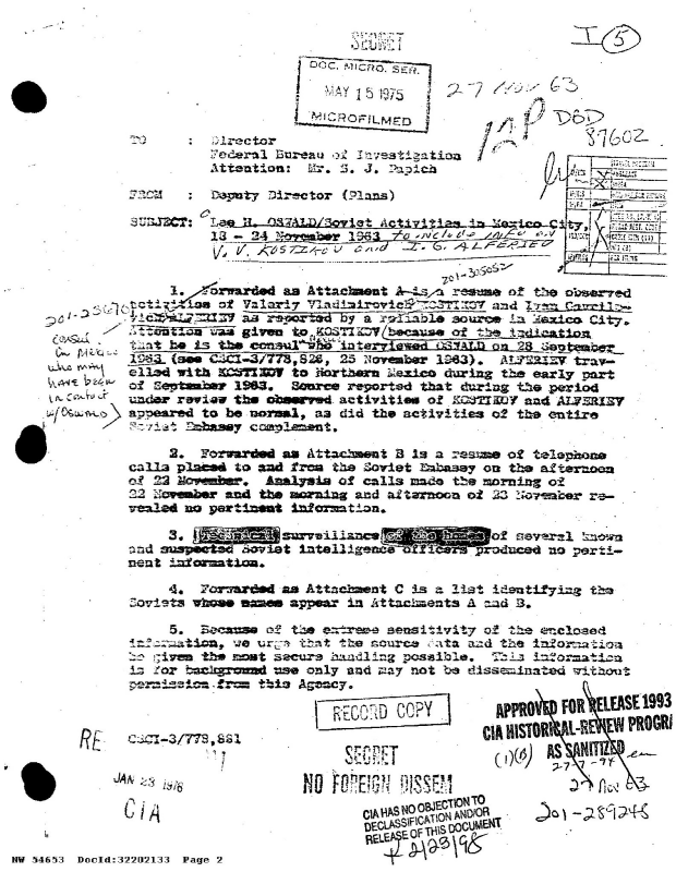 1963年のケネディ米大統領暗殺事件のオズワルド容疑者に関する連邦捜査局（FBI）の記録（EPA＝時事）