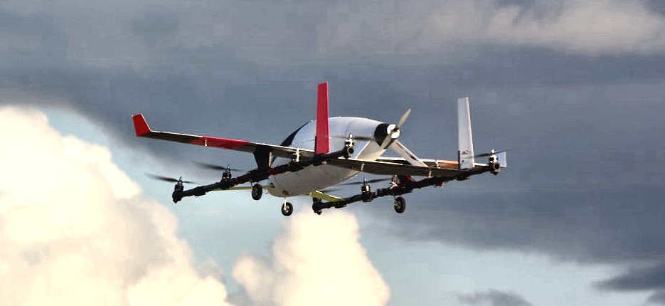 垂直離発着が可能な2人乗りの無人機「eVTOL」（Karen Dillon for Aurora Flight Sciences）