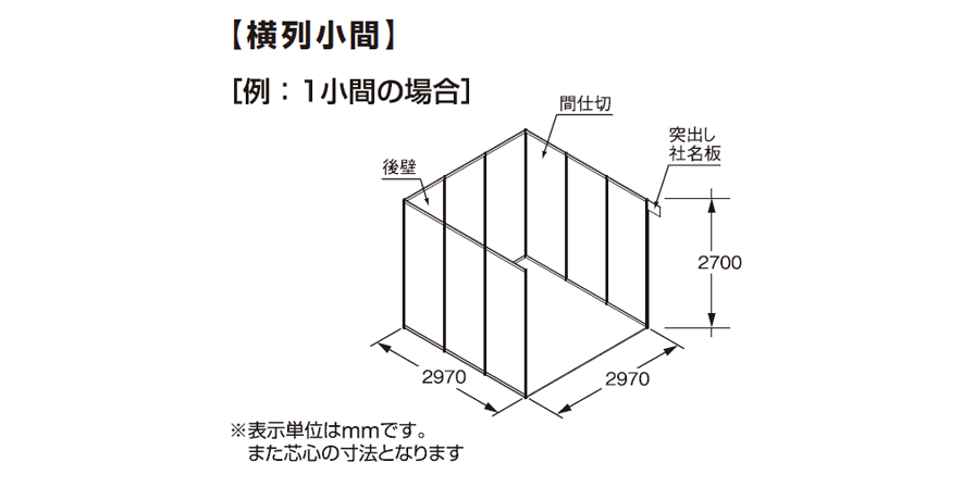 横列小間